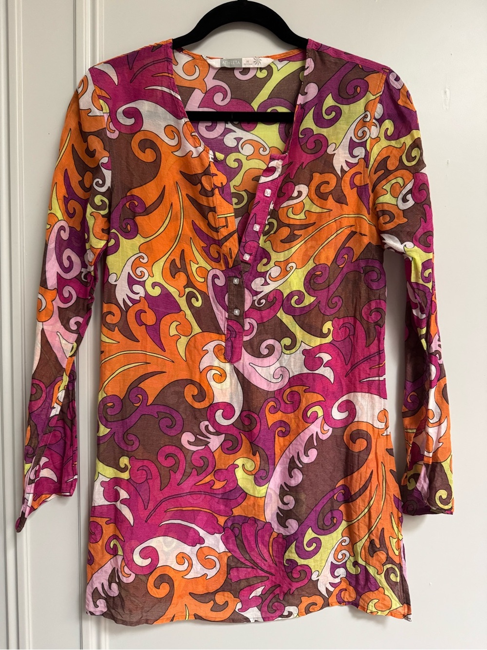 Athleta Tear Away B4 U Play swim cover up Tunic Top -  size XS